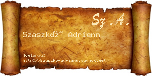 Szaszkó Adrienn névjegykártya