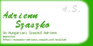 adrienn szaszko business card