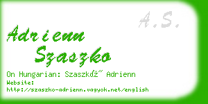 adrienn szaszko business card